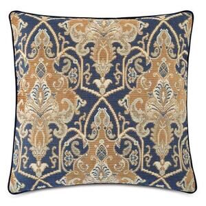 Eastern Accents HEAVY Euro Pillow Cover Sham Tapestry Arthur Ochre Gold Blue